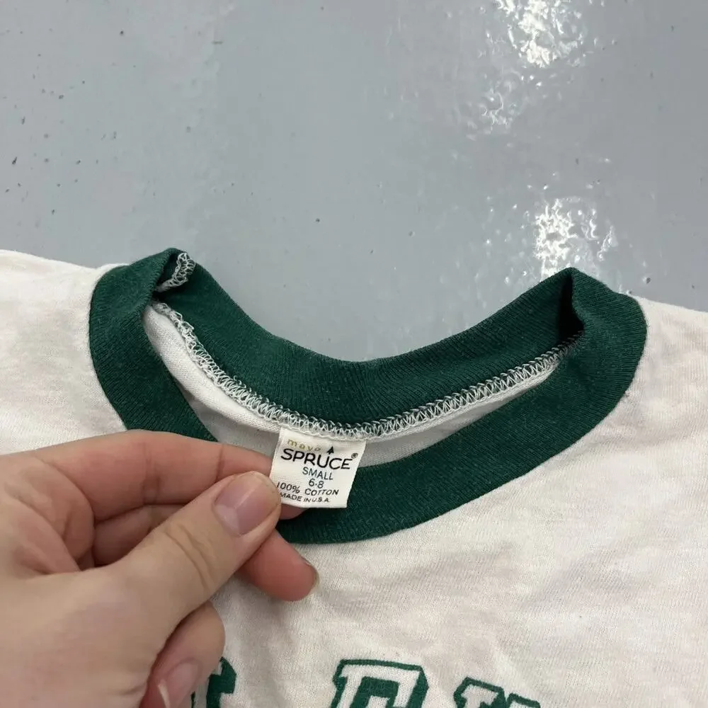 Vintage 60s Tanglewood Day Camp Ringer Baby Tee - Picture 3 of 3